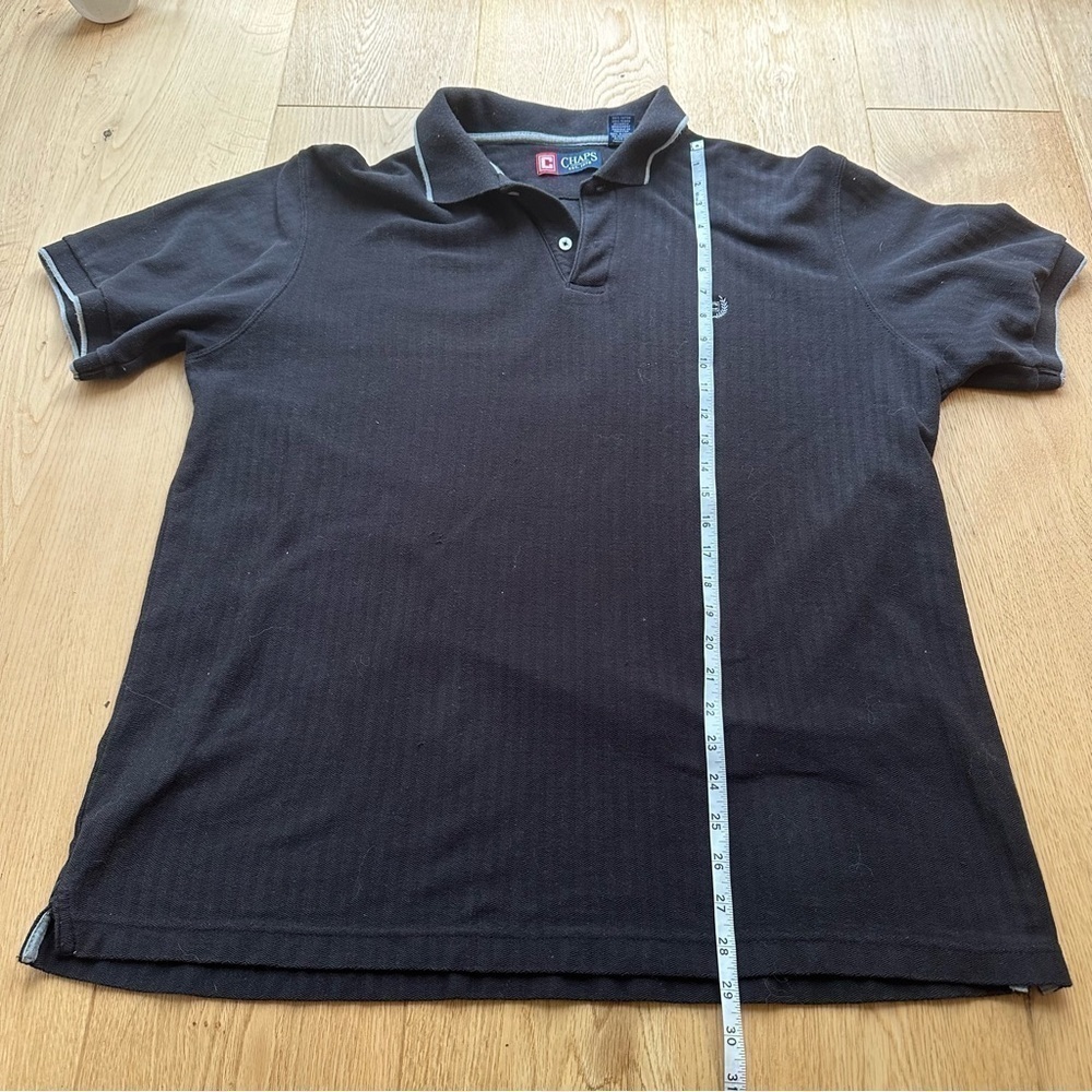 CHAPS BLACK SHIRT SLEEVE POLO - XL - Picture 10 of 14